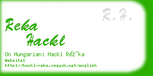 reka hackl business card